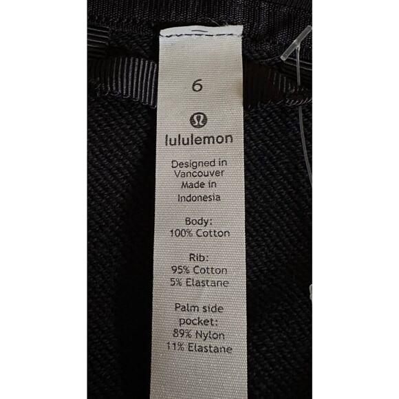 Lululemon x Peloton Hoodie Women’s 6 All Yours Full Zip Black Terry Sweater - Picture 3 of 16